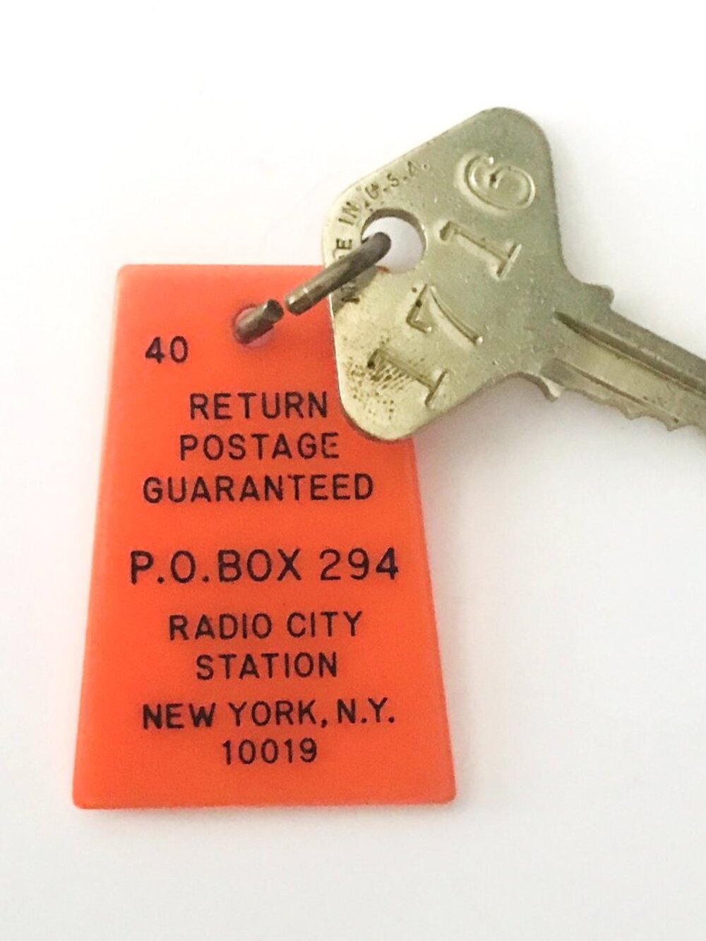Vintage Taft Hotel Key & Fob Room 1716 New York City Midtown Original